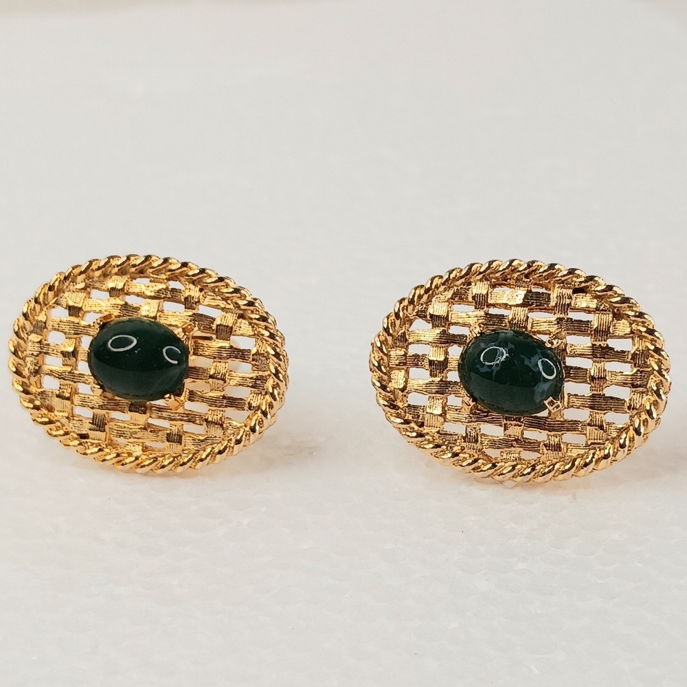 Men's Cufflinks, Jadeite-Omphacite